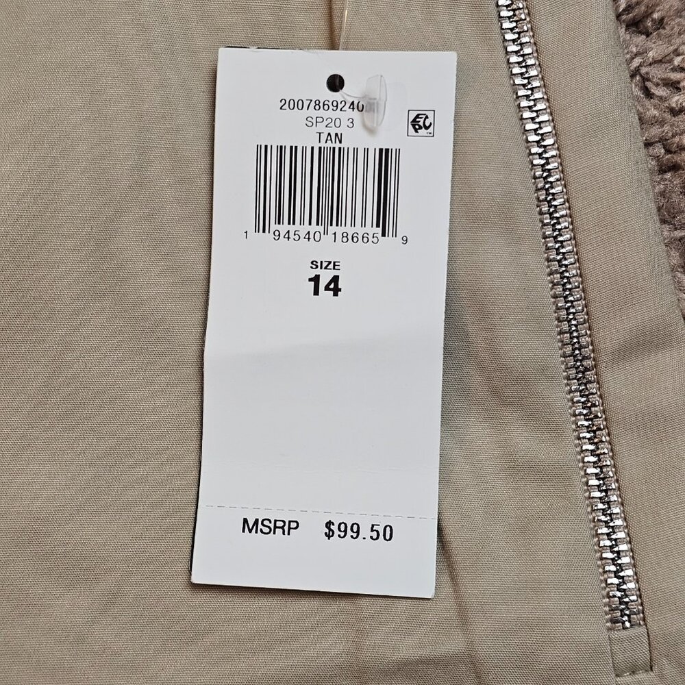 NWT Lauren Ralph Lauren Dress Pants Womens 14 Tan Wide Leg Slacks Office Work - Picture 5 of 14